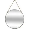Specchio Rotondo In Metallo Con Corda - Grigio, Diametro 55 - Atmosphera Créateur D'intérieur -Armonia Decor 85736888 1