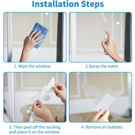 Fogli Adesivi Per Finestra Anti-Collisione Adesivi Per Finestre A Tema Uccelli Fai-da-Te Adesivi Rimovibili In Vetro PVC Per Attacchi Di Uccelli (Tipo 3) 5 Fogli Adesivi Per Finestra Anti-Collisione Adesivi Per Finestre A Tema Uccelli Fai-da-Te Adesivi Rimovibili In Vetro PVC Per Attacchi Di Uccelli (Tipo 3) - immagine 3