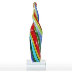 Nastro Colorato Scultura In Vetro Decorazioni Per La Casa Ornamento Astratto Regalo Decorazione Artigianale -Armonia Decor 85895333 5