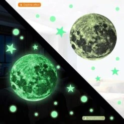Set Di 435 Adesivi Murali Luminosi E Luminosi Per La Camera Dei Bambini Motivo Luminoso A Stella E Luna -Armonia Decor 85905793 3