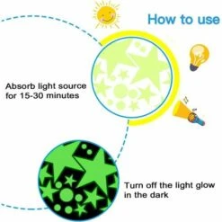 Set Di 435 Adesivi Murali Luminosi E Luminosi Per La Camera Dei Bambini Motivo Luminoso A Stella E Luna -Armonia Decor 85905793 4