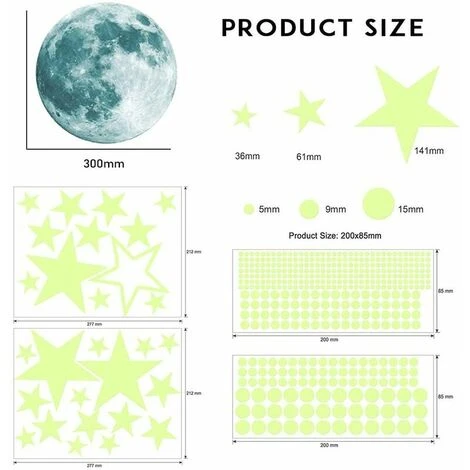 Luminoso Adesivo Da Parete Autoadesivo Adesivo Da Parete Tatuaggio, 435 Stelle Luminose / Punti Luminosi Per Il Tuo Cielo Stellato E Adesivi Luminosi Fluorescenti Per Le Stanze Dei Bambini 6 Luminoso Adesivo Da Parete Autoadesivo Adesivo Da Parete Tatuaggio, 435 Stelle Luminose / Punti Luminosi Per Il Tuo Cielo Stellato E Adesivi Luminosi Fluorescenti Per Le Stanze Dei Bambini - immagine 4