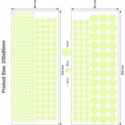 435 Punti Luna E Stelle Si Illuminano Al Buio Adesivi Da Parete Fluorescenti Adesivi Da Soffitto Per L'arredamento Della Cameretta Dei Bambini -Armonia Decor 85912844 3