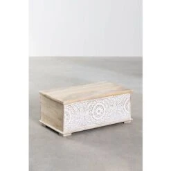 SKLUM Baule In Legno Di Mango Gileat Legno Bianco Vintage -Armonia Decor 86087869 3