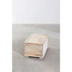 SKLUM Baule In Legno Di Mango Gileat Legno Bianco Vintage -Armonia Decor 86087869 4