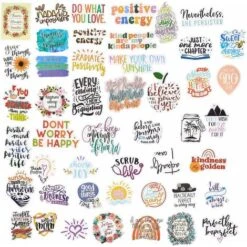 50 Pezzi Adesivi Ispiratori, Adesivi Motivazionali Adesivi Con Detti In Vinile Impermeabili Per Bambini Adulti Computer Bottiglie D'Acqua Notebook Scrapbooking -Armonia Decor 86105441 3