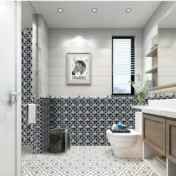 Adesivi Per Piastrelle Per Bagno E Cucina, 30 Pezzi Adesivi Per Piastrelle Adesivi Murali Impermeabili, Adesivi Per Piastrelle Autoadesivi Per Pareti Decorazione Piastrelle Dimensioni 10x10cm 13Thirte -Armonia Decor 86163354 3