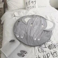 Tappetino Per Bambini Tappetino Per Bambini Tappetino Per Bambini Tappeto Rotondo Per Animali Tappeto Per Bambini Per Ragazze Ragazzi 90x90 Cm (Elefante) -Armonia Decor 86167590 5