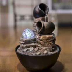 Zen'Light Verso Fontana Da Interno, Resina, Bronzo, 17x17x22 Cm -Armonia Decor 86636657 4