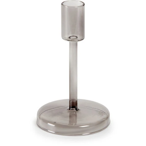 Kave Home - Portacandele Piccolo Zulma In Vetro Nero 4 Kave Home - Portacandele Piccolo Zulma In Vetro Nero - immagine 2