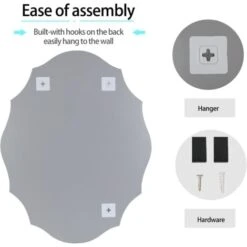 Specchio Decorativo Da Parete Tondo Casa Decorazioni Ingresso Camera Moderno 64x82cm -Armonia Decor 88017877 4