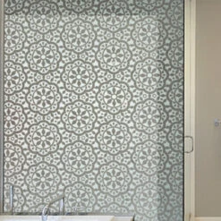 HIASDFLS Pellicola Per Vetri Privacy Pellicola Adesiva Elettrostatica Oscurante Privacy Pellicola Per Vetri Smerigliato Vetro Smerigliato Decorativo Per Bagno Casa Cucina Ufficio (45 X 200 Cm), Motivo -Armonia Decor 88134636 3