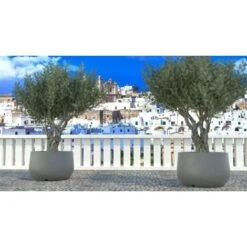 Vaso Urbano ACAYA 78 Per Piante In Resina Di Grosse Dimensioni - Colore: Grey