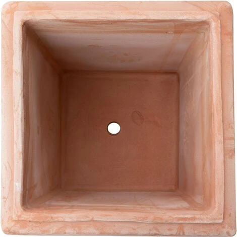 Vaso Cubo Festonato In Terracotta 100% Made In Italy Interamente Lavorata A Mano 5 Vaso Cubo Festonato In Terracotta 100% Made In Italy Interamente Lavorata A Mano - immagine 3