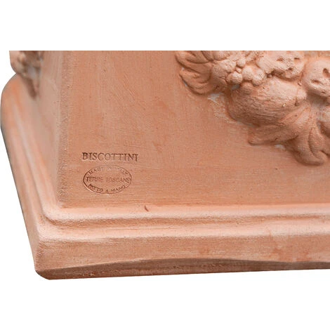 Vaso Cubo Festonato In Terracotta 100% Made In Italy Interamente Lavorata A Mano 7 Vaso Cubo Festonato In Terracotta 100% Made In Italy Interamente Lavorata A Mano - immagine 5