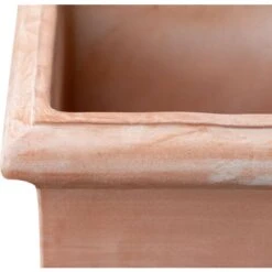 Vaso Cubo In Terracotta 100% Made In Italy Interamente Lavorata A Mano -Armonia Decor 88588696 4