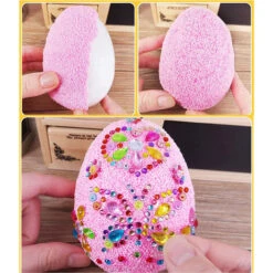 Uova Di Pasqua Da Decorare In Polistirolo Decorazioni Pasquali Con Brillantini -Armonia Decor 88773295 3