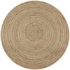 Tappeto In Juta Intrecciata 90 Cm Rotondo VidaXL