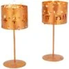 Portacandele Natalizio Su Supporto In Metallo Ramato (Set Di 2) 1 Portacandele Natalizio Su Supporto In Metallo Ramato (Set Di 2) -Armonia Decor 89358622 1