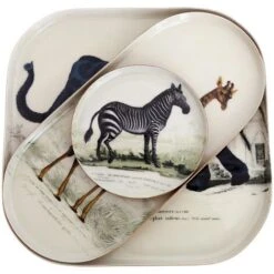 Set Di 3 Contenitori In Metallo Safari