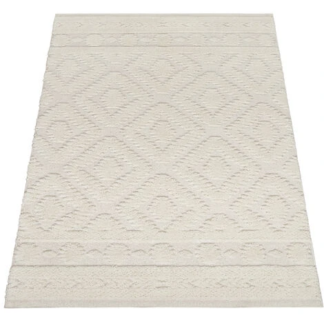 Paco Home Tappeto Salotto Pelo Lungo Shaggy Effetto 3D Etnico Boho Vintage Morbido 60x100 Cm, Crema 8 7 Paco Home Tappeto Salotto Pelo Lungo Shaggy Effetto 3D Etnico Boho Vintage Morbido 60x100 Cm, Crema 8 - immagine 5