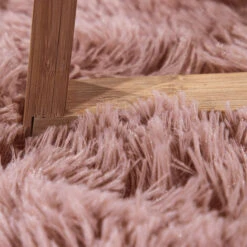Paco Home Tappeto Salotto Pelo Lungo Soggiorno Pelliccia Finta Shaggy Morbido Monocolore 60x100 Cm, Rosa Scuro -Armonia Decor 89614047 3