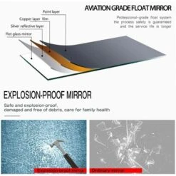 NeuType Specchio Da Terra Regolabile Con Cornice Rettangolare E Supporto 150 X 50cm Lunga Lega Di Alluminio Specchio Figura Intera Specchio Da Parete Lungo Per Soggiorno, Camera Da Letto Oro -Armonia Decor 89660555 5