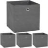 Set Contenitori 4 Pz Tessuto Non Intrecciato 32x32x32 Cm Grigio VidaXL -Armonia Decor 8998586 1