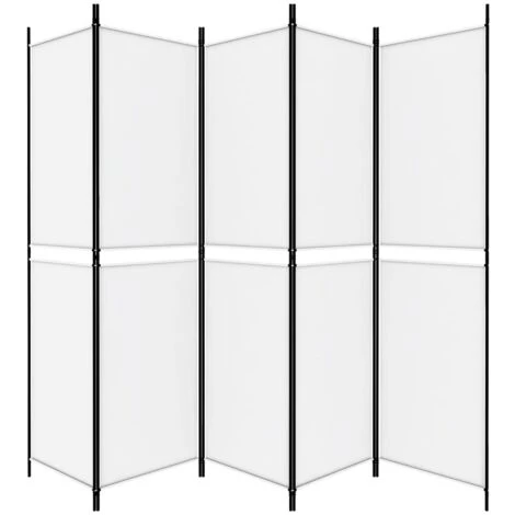 Paravento A 4 Pannelli - Divisori Bianco 250x200 Cm Tessuto 6 Paravento A 4 Pannelli - Divisori Bianco 250x200 Cm Tessuto - immagine 4