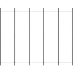 Paravento A 5 Pannelli - Divisori Bianco 250x200 Cm Tessuto -Armonia Decor 90446299 3
