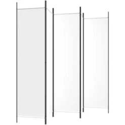 Paravento A 5 Pannelli - Divisori Bianco 250x200 Cm Tessuto -Armonia Decor 90446299 5