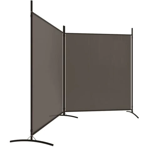 Paravento A 2 Pannelli - Divisori Antracite 348x180 Cm Tessuto 6 Paravento A 2 Pannelli - Divisori Antracite 348x180 Cm Tessuto - immagine 4