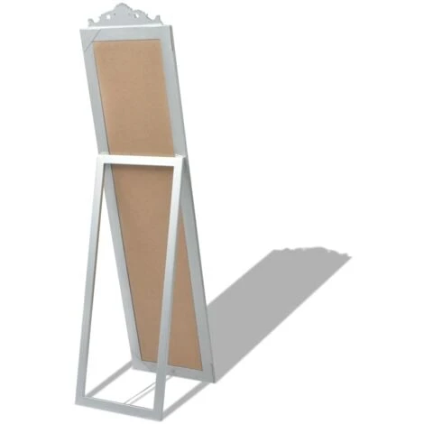 Specchi Da Terra Specchio A Pavimento - In Stile Barocco 160x40 Cm Argento 6 Specchi Da Terra Specchio A Pavimento - In Stile Barocco 160x40 Cm Argento - immagine 4