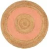 Tappeto In Juta Terracotta Berlingot D90cm - Atmosphera Créateur D'intérieur -Armonia Decor 90565399 1