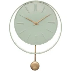 Orologio Rivi, Metallo, Verde Celeste, D28 Cm - Atmosphera Créateur D'intérieur