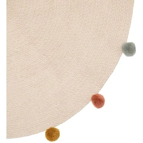 Tappeto Arlecchino Con Pompons D90cm - Atmosphera Créateur D'intérieur 4 Tappeto Arlecchino Con Pompons D90cm - Atmosphera Créateur D'intérieur - immagine 2