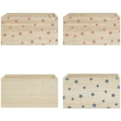 Set Di 3 Cassette Per Bambini Star, Legno - Atmosphera Créateur D'intérieur -Armonia Decor 90565623 4