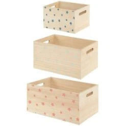 Set Di 3 Cassette Per Bambini Star, Legno - Atmosphera Créateur D'intérieur -Armonia Decor 90565623 5