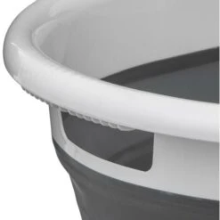 Cesto Portabiancheria Pieghevole 21l Grigio E Bianco - 5 Five Simply Smart -Armonia Decor 90573872 3