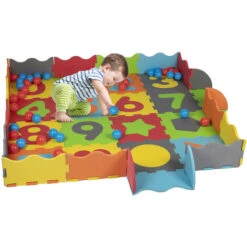 Tappeto Puzzle 3 In 1 In Gommapiuma Per Bambini Con 40 Palline E Custodia -Armonia Decor 90587926 4
