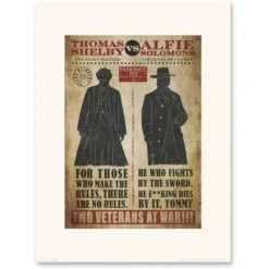 Benchmade Stampa 30x40 Cm Peaky Blinders Thomas Vs Alfie