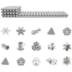 216Pcs 3mm Magnetic Ball Set Magic Magnet Cube Building Toy Per Alleviare Lo Stress Colore Argento -Armonia Decor 90899645 5
