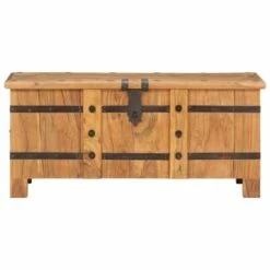 VIDAXL Baule 90x40x40 Cm In Legno Massello Di Acacia -Armonia Decor 90939786 3