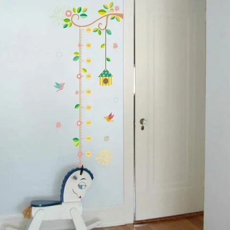 Cartone Animato Ramo Di Un Albero Voliera Foglie Cadenti Barra Di Crescita Adesivi Murali Rimovibili, Cameretta Per Bambini Adesivi Murali Decorativi Fai-da-te 5 Cartone Animato Ramo Di Un Albero Voliera Foglie Cadenti Barra Di Crescita Adesivi Murali Rimovibili, Cameretta Per Bambini Adesivi Murali Decorativi Fai-da-te - immagine 3