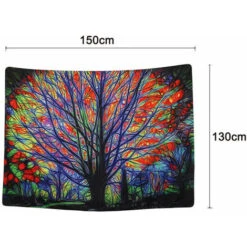 Arazzo Tramonto Uccelli Barca Lago Acquerello Natura Paesaggio Appeso A Parete Per Camera Da Letto Arazzo Ukiyo-e Stampato -Armonia Decor 91195472 5