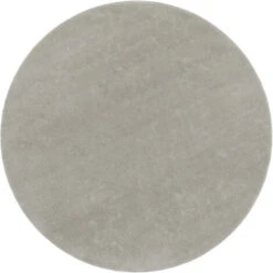 Paco Home Tappeto Salotto Pelo Corto Rotondo Moderno Morbido Lavabile Monocolore Argento, Ø 120 Cm Tondo -Armonia Decor 91537824 4