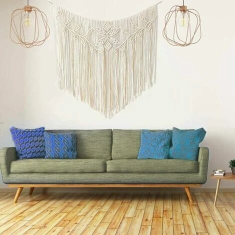 Boho Macramè Appeso A Parete Decorazioni Per La Casa Fatte A Mano Decorazione Murale Con Perline Per Soggiorno Camera Da Letto Matrimoniale 100x96 Cm 5 Boho Macramè Appeso A Parete Decorazioni Per La Casa Fatte A Mano Decorazione Murale Con Perline Per Soggiorno Camera Da Letto Matrimoniale 100x96 Cm - immagine 3