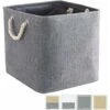 Scatola Portaoggetti Pieghevole In Tela, Cestino In Tessuto (33 X 33 X 33 Cm) Per Giocattoli, Asciugamani E Vestiti, Grigio (1 Confezione) -Armonia Decor 91726795 1