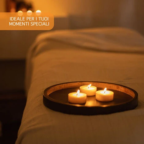 Tealight Candele Confezione Da 100 Pezzi Tea Light Durata 4 Ore Lumini Candeline Cera Antigoccia Cerini Non Profumati Colore Bianco Naturale 7 Tealight Candele Confezione Da 100 Pezzi Tea Light Durata 4 Ore Lumini Candeline Cera Antigoccia Cerini Non Profumati Colore Bianco Naturale - immagine 5