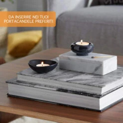 Tealight Candele Confezione Da 100 Pezzi Tea Light Durata 4 Ore Lumini Candeline Cera Antigoccia Cerini Non Profumati Colore Bianco Naturale Bianco - 200 Pezzi -Armonia Decor 91853237 3